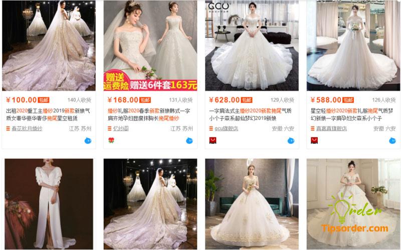 Váy cưới trên taobao rất đẹp giá lại rất vừa phải