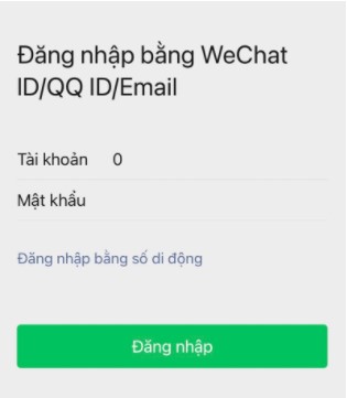 Nhập ID Wechat để mở khoá Wechat bị chặn
