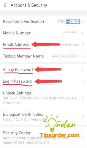 Thêm các địa email, thay đổi mật khẩu ví để tăng cường bảo mật