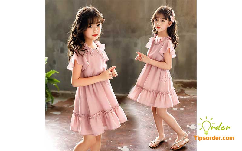 Váy nhún bèo -  Đầm trẻ em hàng Quảng Châu
