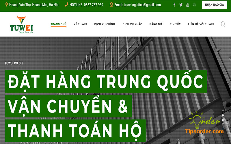 Tuwei - Đơn vị đặt hàng và vận chuyển uy tín tại Việt Nam