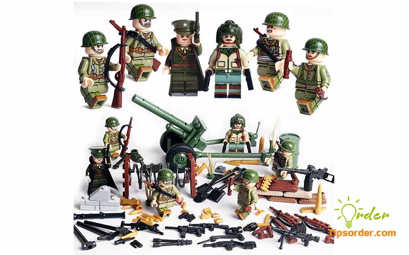 Mô hình đồ chơi lắp ráp Lego lính quân đội thế chiến