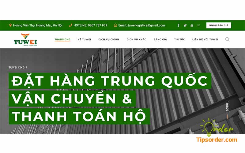 Tuwei - đơn vị vận chuyển uy tín tại Việt Nam