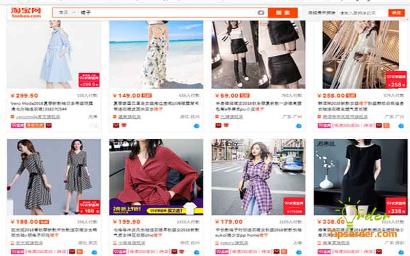 Shop áo quần nữ trên Taobao 