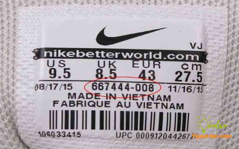   Nhận biết giày Nike thật bằng cách check code