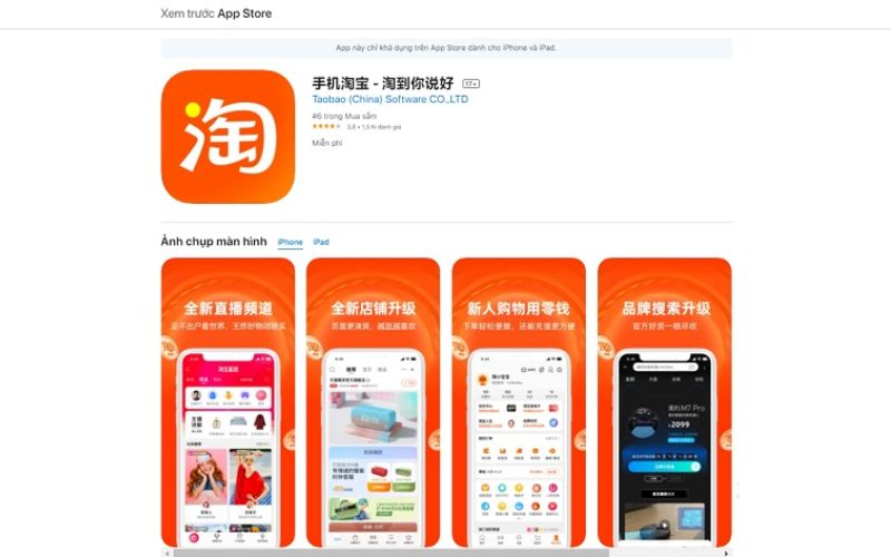 Các app trung gian order taobao uy tín đa số có thời gian vận chuyển nhanh với giá cả phải chăng
